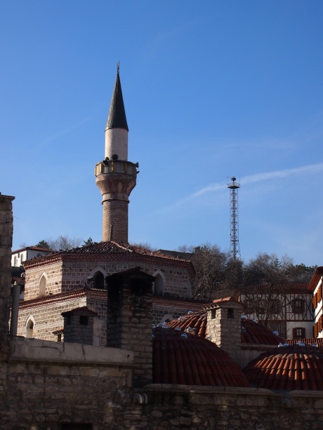 View of the Hamam (bath house) and mosque in Safranbolu.